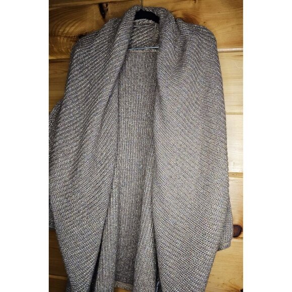 Worthington Woman Open Front Cardigan Knit Sweater Tan & Metallic Gold Size XL - Picture 6 of 10
